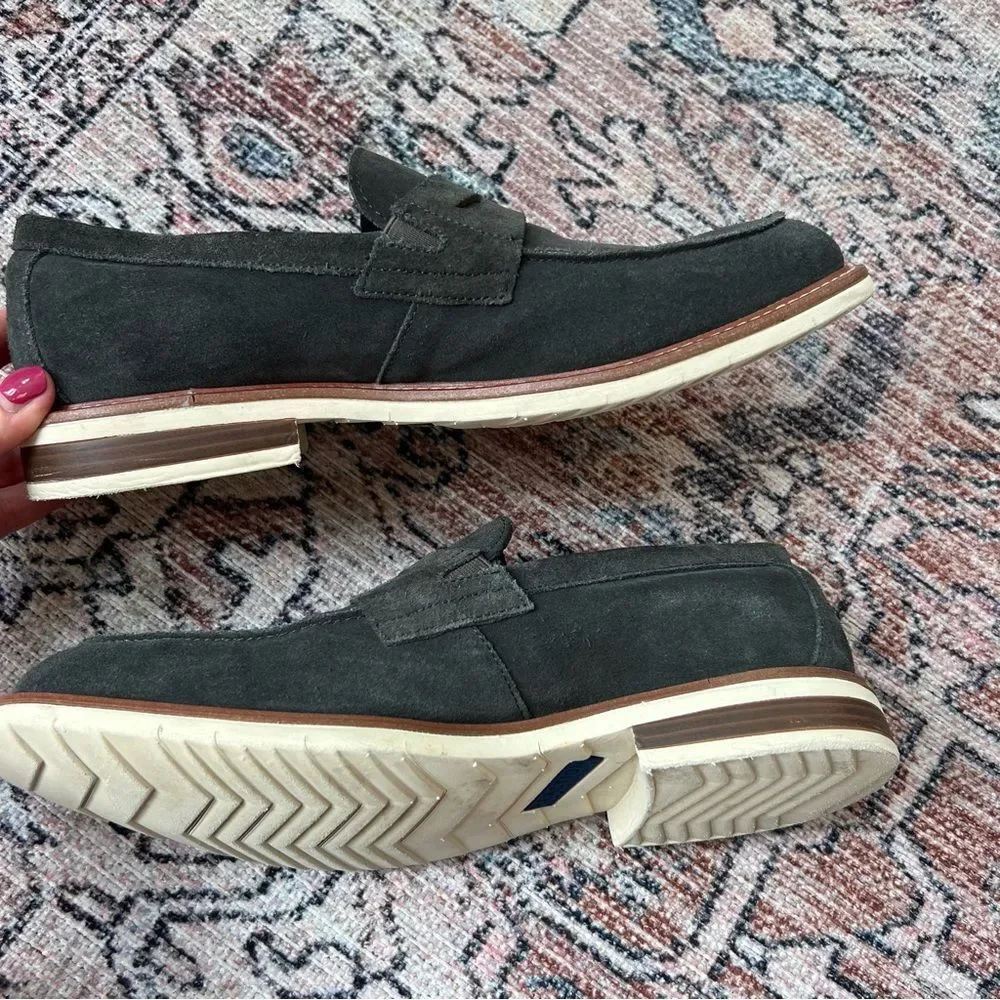 Kenneth Cole Reaction Mens Klay Flex Leather Dress Penny Loafers Shoes Size 10